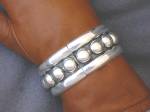 Click to view larger image of Taxco Mexico Sterling Silver Balls Clamper Bracelet (Image2)