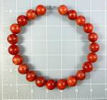 Click to view larger image of Apple Coral 18mm Bead Necklace 16 Inches (Image5)