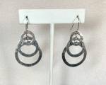 Click to view larger image of Taxco Mexico Sterling Silver Hook Hoops Earrings RLM (Image1)