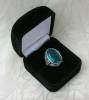 Click to view larger image of Sterling Silver Signed Blue Green Stone Ring . . . . . (Image2)