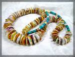 Click to view larger image of Necklace Yellow and Turquoise Spiny Oyster ............ (Image1)
