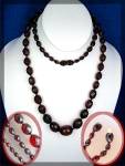 Click to view larger image of Necklace Cherry Amber Graduated Opera Length .......... (Image4)