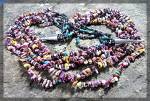 Click to view larger image of Necklace Purple Spiny Oyster Turquoise Heishi 5 Strand (Image1)