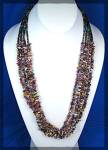 Click to view larger image of Necklace Purple Spiny Oyster Turquoise Heishi 5 Strand (Image5)