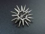 Click to view larger image of Crystal Silver Tone Starburst Pin (Image3)