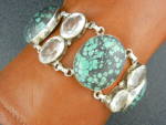 Click to view larger image of Paige Wallace Sterling Silver White Topaz Turquoise (Image4)