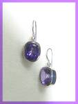 Click to view larger image of Sterling Silver Amethyst Wire Loop Earrings 8 CT (Image6)