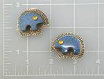 Click to view larger image of David Troutman Denhim Lapis Amber Sterling Silver Clips (Image4)