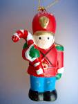 Toy Soldier Christmas ornament with candy cane