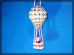 Click to view larger image of Christmas Santa Ornament  Hot Air Balloon Faux Pearls (Image2)