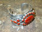 Click to view larger image of Navajo Coral Spiny Oyster Sterling Silver A. CADMAN (Image7)