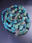Click to view larger image of SILPADA Turquoise & Crystals Sterling Silver 4 Strand  (Image1)