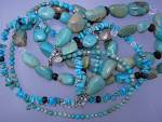 Click to view larger image of SILPADA Turquoise & Crystals Sterling Silver 4 Strand  (Image2)