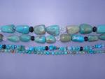 Click to view larger image of SILPADA Turquoise & Crystals Sterling Silver 4 Strand  (Image5)
