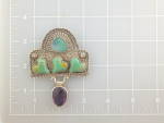 Click to view larger image of David Troutman Sterling Silver Turquoise Opal Amethyst  (Image5)