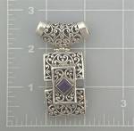 Click to view larger image of Pendant Sterling Silver Amethyst Filgree Bali (Image6)