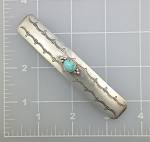 Click to view larger image of Navajo  Sterling Silver Turquoise Hair Barette (Image1)