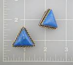 Click to view larger image of David Troutman Denhim Lapis Sterling Silver Clips (Image3)