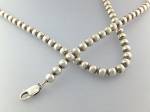 Click to view larger image of Necklace Sterling Silver 20 Inch Beads Italy (Image2)
