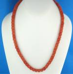 Necklace Coral Glass 22 Inch