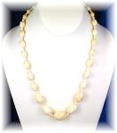 Click to view larger image of Bone Ivory Graduated Twist Clasp Necklace  (Image2)