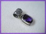 Click to view larger image of Sterling Silver 10 CT Amethyst Pendant (Image1)