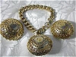 Vintage TRIFARI Earrings & Charm Bracelet