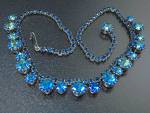Click to view larger image of Weiss Blue Crystal Silver Necklace  (Image1)
