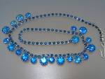 Click to view larger image of Weiss Blue Crystal Silver Necklace  (Image2)
