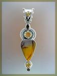 Click to view larger image of Pendant Citrine Mookeite Amethyst Sterling Silver (Image3)