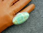 Click to view larger image of Adam Fierro Kingman Turquoise Sterling Silver Ring  (Image3)