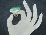 Click to view larger image of Adam Fierro Kingman Turquoise Sterling Silver Ring  (Image6)
