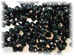 Click to view larger image of Necklace Black Faceted Crystal 80 Inch Hand Knotted (Image3)