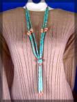 Click to view larger image of Santo Domingo Turquoise Spiny Oyster Antique Necklace (Image1)