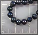 Click to view larger image of Necklace Freshwater 9mm Black Pearls Hand Knotted (Image7)