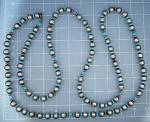Click to view larger image of Navajo Pearls Sterling Silver Kingman Turquoise 60 inch (Image2)