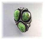 Navajo  Gaspeite Sterling Silver Old  Pawn Ring