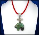 Click to view larger image of ROCKI GORMAN Sterling Silver Turquoise Bear Pendant (Image4)