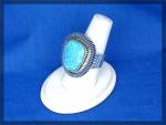 Click to view larger image of Navajo  Sterling Silver Turquoise  Ring By Ray Bennett (Image1)