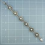 Click to view larger image of Taxco Mexico Sterling Silver Flower  Bracelet  (Image3)