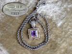 Click to view larger image of Necklace18K Sterling Silver Elle margaritta Amethyst  I (Image1)