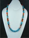 Click to view larger image of Tommy Singer Sterling Silver Turquoise Spiny Necklace (Image3)