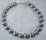 Click to view larger image of Necklace Sterling Silver Mexico Beads  74 grams (Image5)