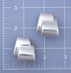 Click to view larger image of Taxco Mexico Sterling Silver Ribbon Clip Earrings (Image3)