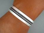 Click to view larger image of Navajo Sterling Silver Cuff By Douglas Etsitty  (Image2)