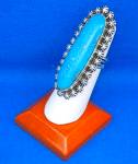 Click to view larger image of Kingman Turquoise Sterling Silver Ring R. Shakey (Image2)