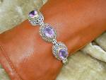 Click to view larger image of Amethysts Sterling Silver Toggle Bracelet (Image4)