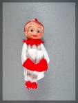 Click to view larger image of Christmas Ornament Christmas Pixie with Rubber FaceVint (Image1)
