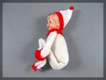 Click to view larger image of Christmas Ornament Christmas Pixie with Rubber FaceVint (Image2)