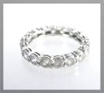 Click to view larger image of Sterling Silver CZ Eternity Full Circle Wedding Band (Image3)